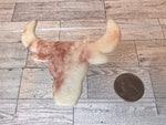 Load image into Gallery viewer, Pink Calcite Bull Carving
